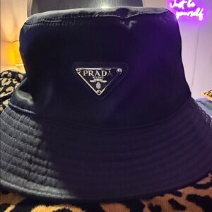 Prada Black Bucket Hat